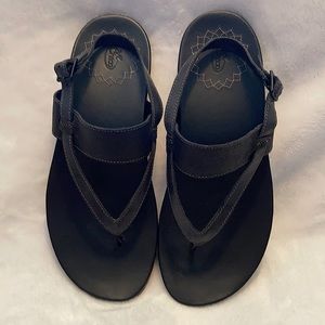 Chaco black leather sandal. Size 9.